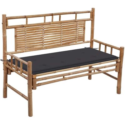 VIDAXL Furniture Limited - Panca Da Giardino Con Cuscino 120 Cm In Bambù VIDAXL Furniture Limited - Panca Da Giardino Con Cuscino 120 Cm In Bambù