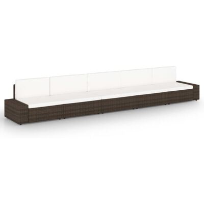 Set da giardino con cuscini - Arredamento da giardino, rattan marrone Set da giardino con cuscini - Arredamento da giardino, rattan marrone