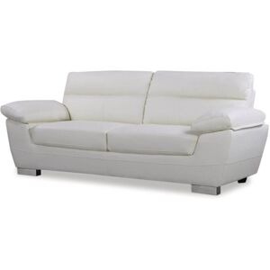 HABITAT ET JARDIN - Divano In Pelle / Pvc Rigenerato 'dallas' - 3 Posti - Bianco HABITAT ET JARDIN - Divano In Pelle / Pvc Rigenerato 'dallas' - 3 Posti - Bianco