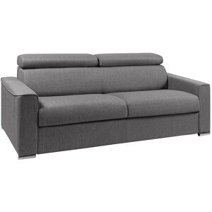 Unique - Divano Letto 4 Posti A Ribalta Letto Con Doghe Larghe + Materasso 160 Cm + 18 Cm In Tessuto Grigio - Vizir Unique - Divano Letto 4 Posti A Ribalta Letto Con Doghe Larghe + Materasso 160 Cm + 18 Cm In Tessuto Grigio - Vizir