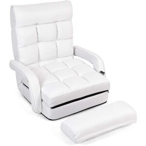 GOPLUS Poltrona Letto 3 In 1 Pieghevole, Divano Letto Poltrona, 5 Diverse Regolazioni Della Pendenza, Sedia Multifunzionale Con Braccioli, Con Un Cuscino, Blu/rosso/bianco (bianco) - GOPLUS Poltrona Letto 3 In 1 Pieghevole, Divano Letto Poltrona, 5 Diverse Regolazioni Della Pendenza, Sedia Multifunzionale Con Braccioli, Con Un Cuscino, Blu/rosso/bianco (bianco) -