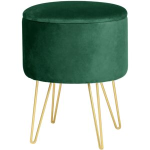 AKORD - Pouf Lili In Velluto Apribile Con Contenitore Colore Verde Bottiglia Altezza 45 Cm AKORD - Pouf Lili In Velluto Apribile Con Contenitore Colore Verde Bottiglia Altezza 45 Cm