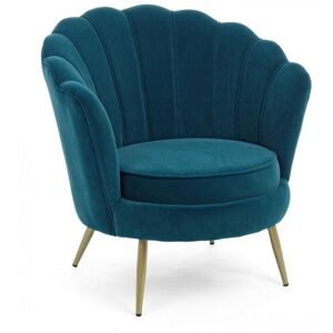 BIZZOTTO - Poltrona A Conchiglia 'gigliola' In Velluto Anticato H 77 Cm Arredamento Salotto Moderno -pavone BIZZOTTO - Poltrona A Conchiglia 'gigliola' In Velluto Anticato H 77 Cm Arredamento Salotto Moderno -pavone