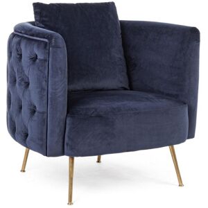 BIZZOTTO Poltrona 'tenbury' In Velluto Blu Tipo Chester H 80 Cm Arredamento Per Salotto Moderno BIZZOTTO Poltrona 'tenbury' In Velluto Blu Tipo Chester H 80 Cm Arredamento Per Salotto Moderno