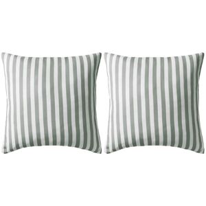 VIDAXL Cuscini Da Esterno 2 Pz Stampa A Righe 45x45 Cm Grigi - VIDAXL Cuscini Da Esterno 2 Pz Stampa A Righe 45x45 Cm Grigi -