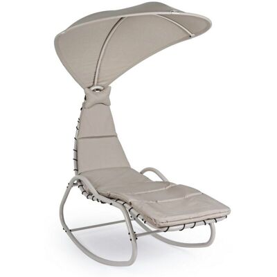 BIZZOTTO - Chaise Longue A Dondolo Baffin Colore Avorio BIZZOTTO - Chaise Longue A Dondolo Baffin Colore Avorio