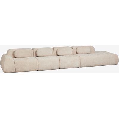 SKLUM Divano Modulare Angolare A 4 Pezzi Con Chaise Longue Destra In Ciniglia Confezionato Sottovuoto Merida SKLUM Divano Modulare Angolare A 4 Pezzi Con Chaise Longue Destra In Ciniglia Confezionato Sottovuoto Merida