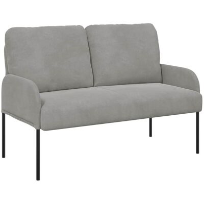 VIDAXL Divani Con Cuscino 110cm Grigio Chiaro Legno Compensato VIDAXL Divani Con Cuscino 110cm Grigio Chiaro Legno Compensato