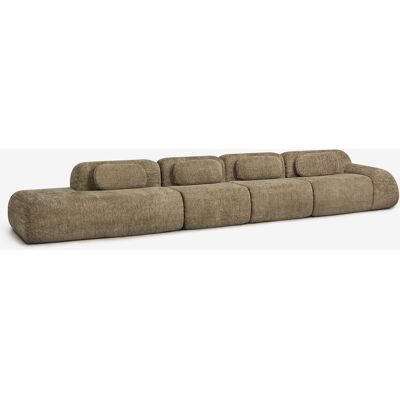 SKLUM Divano Modulare Angolare A 4 Pezzi Con Chaise Longue Sinistra In Ciniglia Confezionato Sottovuoto Merida SKLUM Divano Modulare Angolare A 4 Pezzi Con Chaise Longue Sinistra In Ciniglia Confezionato Sottovuoto Merida