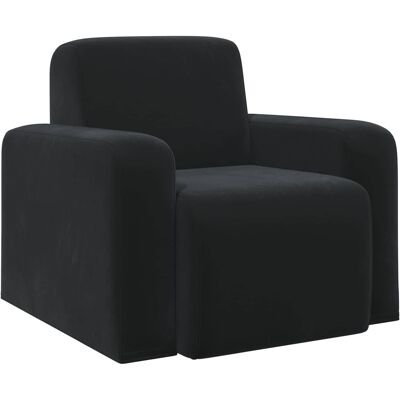 VIDAXL Poltrona Nero Velluto VIDAXL Poltrona Nero Velluto