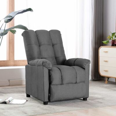 vidaXL Poltrona Relax Tessuto Grigio Chiaro - Poltrona Reclinabile vidaXL Poltrona Relax Tessuto Grigio Chiaro - Poltrona Reclinabile