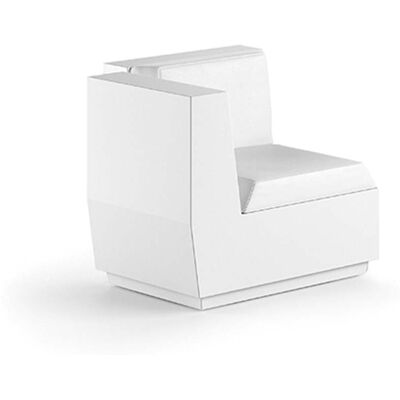 PLUST Angolo "big-cut" Struttura In Polietilene Con Cuscino Per Esterno -normale / Bianco E Bianco PLUST Angolo "big-cut" Struttura In Polietilene Con Cuscino Per Esterno -normale / Bianco E Bianco