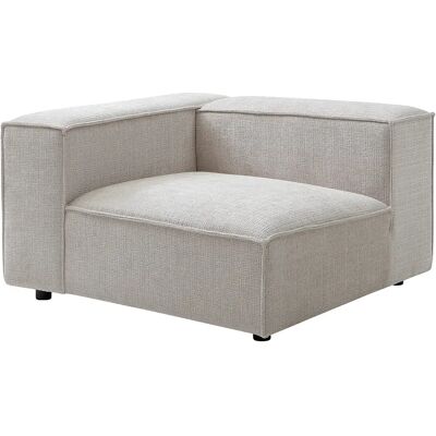Unique Poltrona Angolare Sinistra In Tessuto Ciniglia Beige - Ruzolo Unique Poltrona Angolare Sinistra In Tessuto Ciniglia Beige - Ruzolo