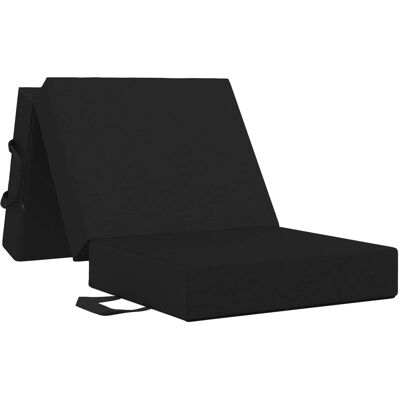 VIDAXL Divano Letto Pieghevole 75 X 63 X 45 Cm Nero VIDAXL Divano Letto Pieghevole 75 X 63 X 45 Cm Nero