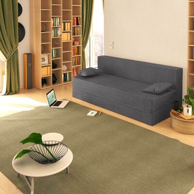 BALDIFLEX Divano Letto Morbido Tretris 3 Posti Che Diventa 3 Posti Letto Colore Grigio - BALDIFLEX Divano Letto Morbido Tretris 3 Posti Che Diventa 3 Posti Letto Colore Grigio -