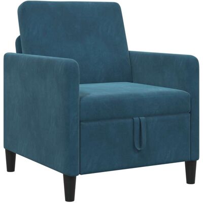 VIDAXL Divano Con Storage Blu 72 X 78 X 87 Cm Poliestere VIDAXL Divano Con Storage Blu 72 X 78 X 87 Cm Poliestere
