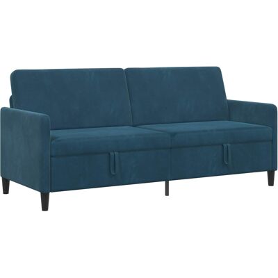 VIDAXL Divano Con Storage Blu 192 X 78 X 87 Cm Poliestere VIDAXL Divano Con Storage Blu 192 X 78 X 87 Cm Poliestere