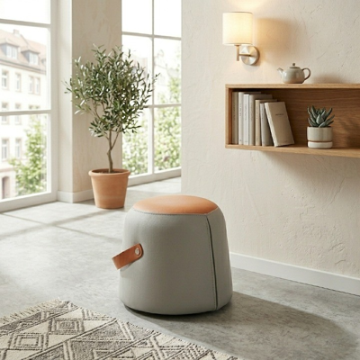 KELLANY Sgabello Moderno Con Manico In Pu, Sgabello Imbottito Con Rivestimento In Pu, Ottomano Multifunzionale Per Soggiorno E Camera Da Letto KELLANY Sgabello Moderno Con Manico In Pu, Sgabello Imbottito Con Rivestimento In Pu, Ottomano Multifunzionale Per Soggiorno E Camera Da Letto
