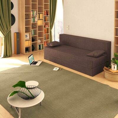 BALDIFLEX Divano Letto Morbido Tretris 3 Posti Che Diventa 3 Posti Letto Colore Seppia - BALDIFLEX Divano Letto Morbido Tretris 3 Posti Che Diventa 3 Posti Letto Colore Seppia -