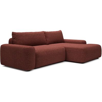Unique Divano Letto Angolo A Destra In Tessuto Ciniglia Bordeaux - Daviso Unique Divano Letto Angolo A Destra In Tessuto Ciniglia Bordeaux - Daviso