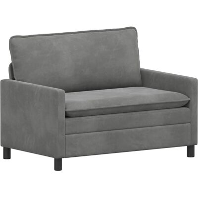 VIDAXL Divano Grigio Scuro 126 X 81 X 87,5 Cm Velluto VIDAXL Divano Grigio Scuro 126 X 81 X 87,5 Cm Velluto