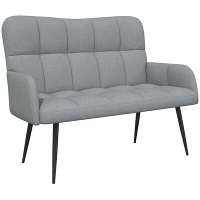 VIDAXL Divano A 2 Posti Grigio Chiaro 115 X 61 X 87 Cm Tessuto VIDAXL Divano A 2 Posti Grigio Chiaro 115 X 61 X 87 Cm Tessuto