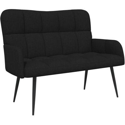 VIDAXL Divano A 2 Posti Nero 115 X 61 X 87 Cm Tessuto VIDAXL Divano A 2 Posti Nero 115 X 61 X 87 Cm Tessuto
