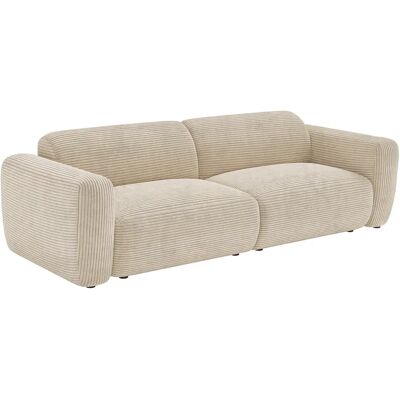 Unique Divano Letto 4 Posti In Velluto A Coste Beige - Pogni Di Maison Céphy Unique Divano Letto 4 Posti In Velluto A Coste Beige - Pogni Di Maison Céphy