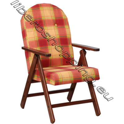 LIBEROSHOPPING - Poltrona Reclinabile 4 Posizioni In Legno Tessuto Bordeaux Scozzese Amalfi LIBEROSHOPPING - Poltrona Reclinabile 4 Posizioni In Legno Tessuto Bordeaux Scozzese Amalfi