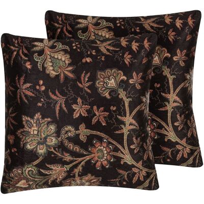 Beliani Set di 2 Cuscini Decorativi - Motivo Floral - 45x45 cm - Stile Vintage Beliani Set di 2 Cuscini Decorativi - Motivo Floral - 45x45 cm - Stile Vintage