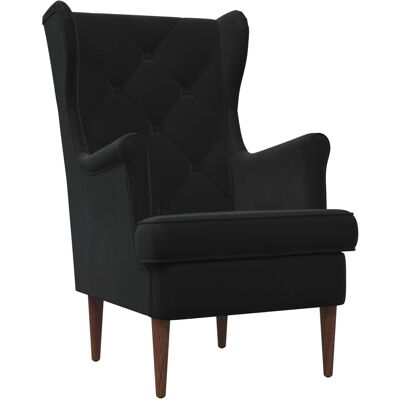 VIDAXL Poltrona Nero Velluto VIDAXL Poltrona Nero Velluto