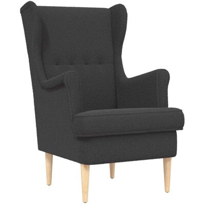 VIDAXL Poltrona Grigio Scuro Bouclé VIDAXL Poltrona Grigio Scuro Bouclé