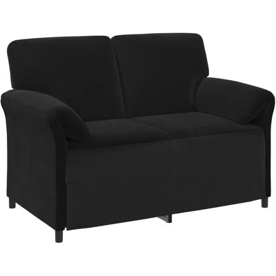 VIDAXL Divano A 2 Posti Nero 138 X 83 X 95 Cm Velluto VIDAXL Divano A 2 Posti Nero 138 X 83 X 95 Cm Velluto