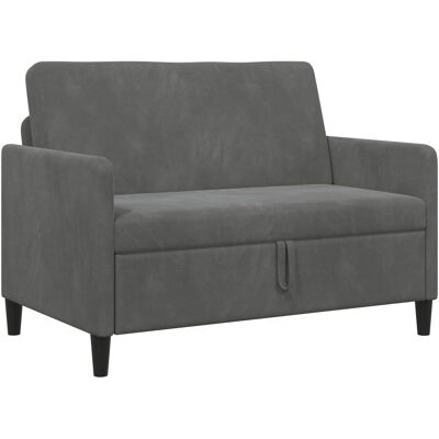 VIDAXL Divano Con Storage Grigio Scuro 122 X 78 X 87 Cm Poliestere VIDAXL Divano Con Storage Grigio Scuro 122 X 78 X 87 Cm Poliestere