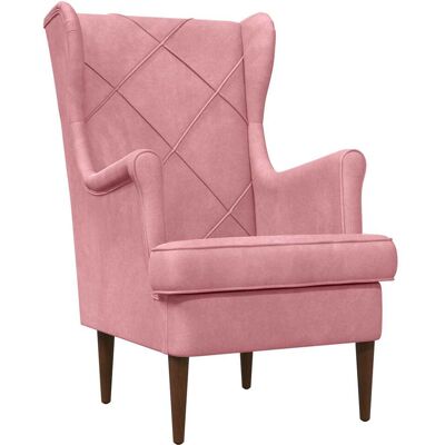 VIDAXL Poltrona Rosa Velluto VIDAXL Poltrona Rosa Velluto