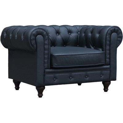 HABITAT ET JARDIN - Poltrona Chesterfield 'aliza'- 111 X 82 X 70 Cm - Nero HABITAT ET JARDIN - Poltrona Chesterfield 'aliza'- 111 X 82 X 70 Cm - Nero