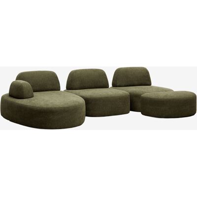 SKLUM Divano Modulare Chaise Longue Sinistro A 3 Pezzi E Pouf Imbottito Giorgia SKLUM Divano Modulare Chaise Longue Sinistro A 3 Pezzi E Pouf Imbottito Giorgia