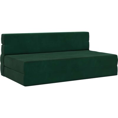 VIDAXL Divano Letto Pieghevole Verde Scuro 152 X 86,5 X 60 Cm Tessuto VIDAXL Divano Letto Pieghevole Verde Scuro 152 X 86,5 X 60 Cm Tessuto