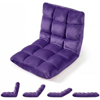 COSTWAY Sedia Da Pavimento, Cuscino Imbottito Da Terra Con Schienale Reclinabile A 14 Livelli, Poltrona Pieghevole Relax, Lettura, Yoga E Meditazione, Per Soggiorno, Camera Da Letto (viola) COSTWAY Sedia Da Pavimento, Cuscino Imbottito Da Terra Con Schienale Reclinabile A 14 Livelli, Poltrona Pieghevole Relax, Lettura, Yoga E Meditazione, Per Soggiorno, Camera Da Letto (viola)