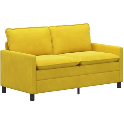 VIDAXL Divano Giallo 156 X 81 X 87,5 Cm Velluto VIDAXL Divano Giallo 156 X 81 X 87,5 Cm Velluto