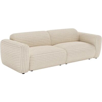 Unique Divano Letto 4 Posti In Velluto A Coste Larghe Beige - Pogni Di Maison Céphy Unique Divano Letto 4 Posti In Velluto A Coste Larghe Beige - Pogni Di Maison Céphy