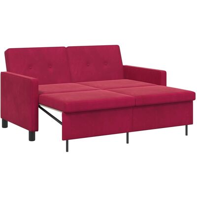 VIDAXL Divano Letto Rosso Vino Tessuto VIDAXL Divano Letto Rosso Vino Tessuto