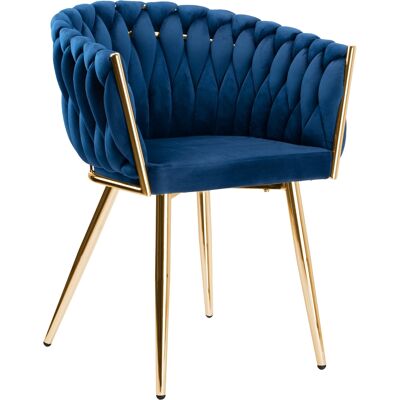 OEM Poltrona In Velluto Blu Navy Intrecciato Color Oro Di Cofton OEM Poltrona In Velluto Blu Navy Intrecciato Color Oro Di Cofton