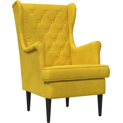 VIDAXL Poltrona Giallo Velluto VIDAXL Poltrona Giallo Velluto