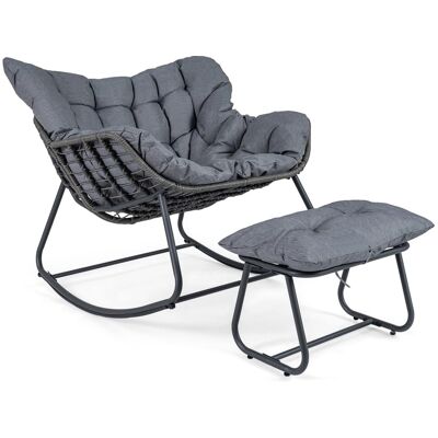 COSTWAY Sedia Poltrona Dondolo Esterno Interno Poggiapiedi Sgabello Pouf Cuscini Giardino Terrazzo Balcone Sospesa Vimini Rattan Comoda Morbida Classica Camer COSTWAY Sedia Poltrona Dondolo Esterno Interno Poggiapiedi Sgabello Pouf Cuscini Giardino Terrazzo Balcone Sospesa Vimini Rattan Comoda Morbida Classica Camer