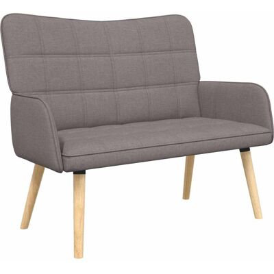 VIDAXL Divano A 2 Posti Tortora 115 X 61 X 87 Cm Tessuto VIDAXL Divano A 2 Posti Tortora 115 X 61 X 87 Cm Tessuto
