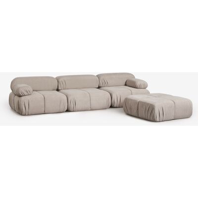 SKLUM Divano Modulare A 3 Pezzi E Pouf In Bouclé Confezionato Sottovuoto Kendall SKLUM Divano Modulare A 3 Pezzi E Pouf In Bouclé Confezionato Sottovuoto Kendall
