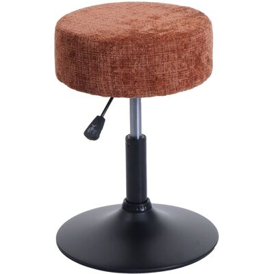 DÉCOSHOP26 Sgabello Girevole Regolabile A 360° Stile Moderno Altezza Regolabile Ø 37 Cm Tessuto In Ciniglia Color Terracotta Base In Acciaio Nero 040009952 DÉCOSHOP26 Sgabello Girevole Regolabile A 360° Stile Moderno Altezza Regolabile Ø 37 Cm Tessuto In Ciniglia Color Terracotta Base In Acciaio Nero 040009952