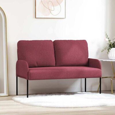 VIDAXL Divani Con Cuscino 110cm Rosso Vino Legno Compensato VIDAXL Divani Con Cuscino 110cm Rosso Vino Legno Compensato
