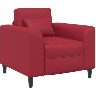 VIDAXL Poltrona Rosso Vino Similpelle VIDAXL Poltrona Rosso Vino Similpelle
